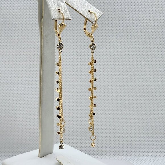 Brand New Brazilian 18k Gold Filled Beaded Gemstone Earrings - Picture 1 of 5